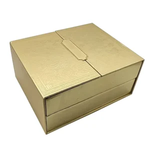 Gold Paper Cookie Mooncake Gift Set Box with Custom Logo