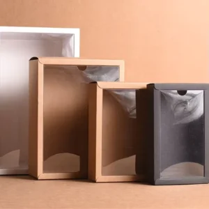 Good Looking Paper Gift Box Paper Box Packaging with PVC Window Display