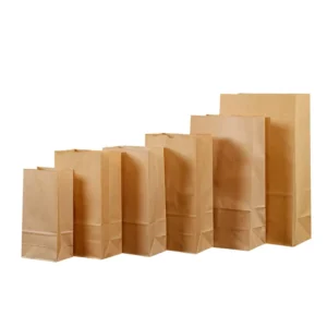 Grease Resistant Eco Friendly Bakery Sandwich Snack Bread Takeaway Packaging Kraft Paper Bag