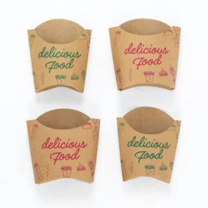Greaseproof Food Grade Kraft Paper Boat Trays with Oil Guard, Custom Printed Disposable Trays for Salad Catering