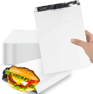 Greaseproof Leak-Resistant Kraft Paper Bags with Foil Lining for Hot Dog, Kebab, Sandwich, and Burger Takeaway Packaging