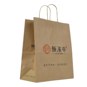 Grocery Paper Bags with Twisted Handle, China Kraft Paper Packaging Bag