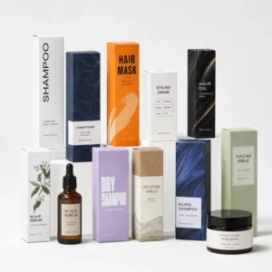 Hair Care Packaging Boxes Custom Printed Folding Cartons for Shampoo, Conditioner, Hair Serum and Oil OEM Export Supplier