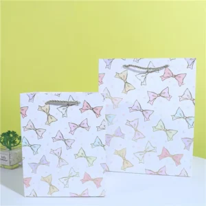 Handheld White Card Paper Gift and Shopping Bag for Packaging