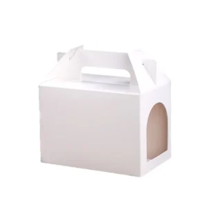 Handle Paper White Window Cupcake Boxes