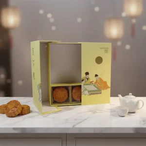 Handmade Custom Print Folding Hard Biodegradable Gift Box Mooncake Food Packaging Paper Box