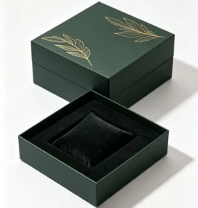 Handmade Rigid Gift Box with Black Paper and Foam Insert, Glossy or Matte Lamination