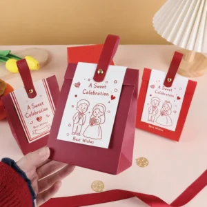 Handgemaakte Kleine Snoep Cadeau Doos met Aangepaste Geprinte Logo voor Bruiloften, Feestdagen, Kerst en Halloween