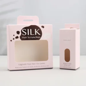 Hanging Custom Window Paper Card Box for Cosmetic Packaging