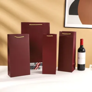 Hard Paper Red Wine and Champagne Bottle Packaging Box with Custom Size and Logo