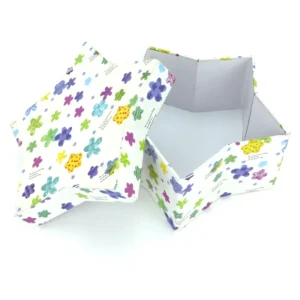 Heart-Shaped Multicolor Cardboard Gift Box for Christmas Cookies, Chocolate, and Candy Packaging