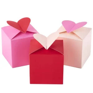 Heart-Shaped Rigid Paper Card Box with Embossing, Glossy Matte Lamination, and Sponge Liner for Gifts