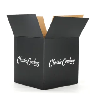 Heavy-Duty Corrugated Shipping Boxes Recyclable Moving Carton Packaging Black Corrugated Cardboard Box with Logo