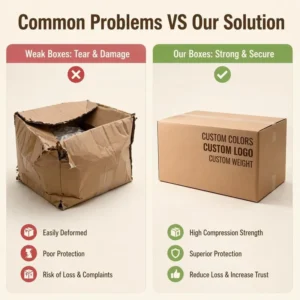 Heavy Duty Double Wall Corrugated Carton Box Custom Size Recyclable Shipping Box for Online Retail