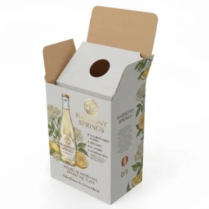 Heavy-Duty Foldable Custom Full-Color Logo Corrugated Cardboard Box with Insert for Wine and Beverage Bottles