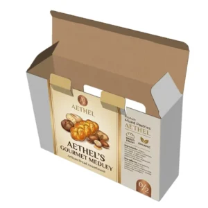 Heavy-Duty Foldable Custom Logo Corrugated Cardboard Gift Box with Rear Window Tuck Top for Cosmetics, Food, or Toys