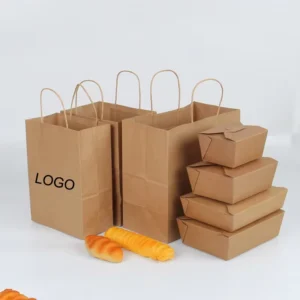 Heavy-Duty Paper and Plastic Takeaway Bags for Food Delivery and Retail Packaging