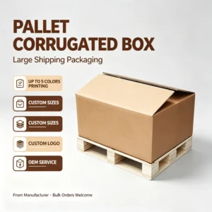 Heavy-Duty Recycled Kraft Corrugated Shipping Boxes with Four-Color Printed Liner, Aseptic, and UV-Resistant Features