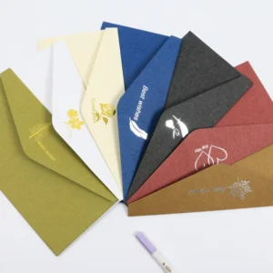 Heavyweight Specialty Paper Envelope with Gold Foil Stamping for Invitations, Letters, and Greeting Cards
