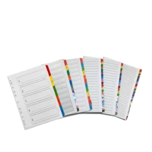 High Quality Blue ECO-friendly A4 5 101 12abs 160gsm Assorted Colors Index Paper Divider