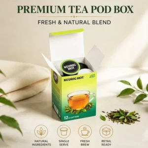 High Quality Custom Printed Foldable Cardboard Tuck Top Paper Packaging Box For Food Grade Organic Coffee Tea Bag Packing