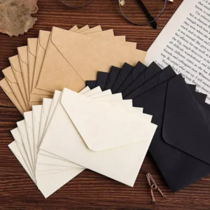 High Quality Custom Size 100% Recyclable Biodegradable Square Mini Kraft Paper Envelope for Greeting Cards