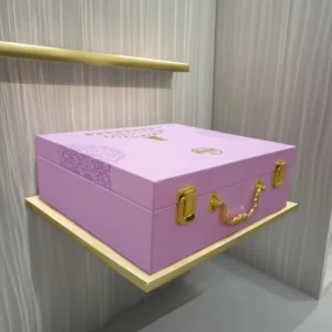 High Quality Customizable Luxurious Texture Pink Gift Boxes and Paper Bags for Crafts Tea Cakes Holidays