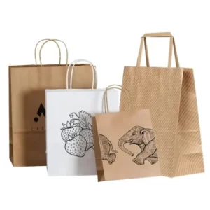 High Quality Factory Durable Shopping Gift Packaging Kraft Paper Bag with Handle