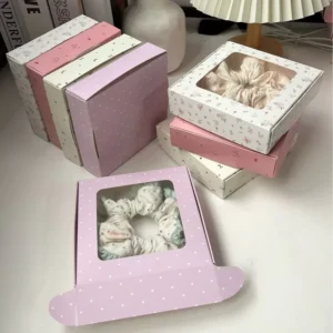 Eco-Friendly Recyclable Rigid Window Gift Box with Transparent Design and Customizable Art Paper Packaging