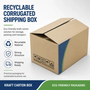 High Quality Logo Shipping Cartons Recyclable Corrugated Boxes Custom Printed for Retail & Online Orders