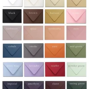 High Quality Luxury Cardboard Paper Envelope Letter Mail Blank Gift Card Envelope for Wedding Birthday Party
