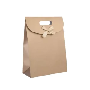 High Quality Luxury Cordless Paper Bag Handmade Art Paper with Hot Stamping Shopping Package for Boutique Gift Giving