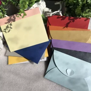 High Quality Paper Envelope Personalized Custom logo Wedding Business Invitation Cardboard Packaging Envelope