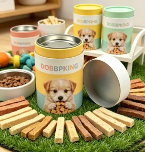 High Quality Premium Custom Printed Aluminum Foil Liner Round Can 100% Biodegradable Storage Dried Snack Pet Food Paper Tube
