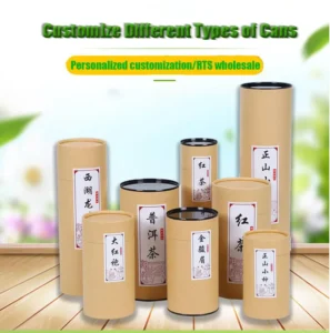 High Quality Round Cylinder Cardboard Paper Tube With Paper and Tin Metal Lid Cosmetic Canister Cylinder Packaging Box