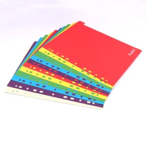 High Quality Stationery A4 Size 5 6 10 12 Tabs Multi Colored Smoothly Page Turning Index Paper File Divider Folder
