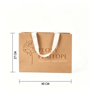 High Quality Thick Custom Luxury Paper Shopping Bags Biodegradable Kraft Paper Bags with Twisted Handle for Food Packaging