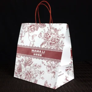 Restaurant Takeaway Food and Shopping Paper Bags with Handle Good Quality
