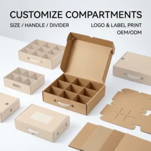 High-Strength Embossed Foldable Kraft Corrugated Cartons