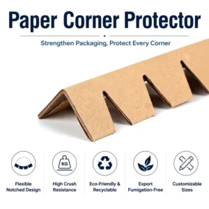 High Strength Paper Edge Protector Customized Kraft Paper Angle Protector for Pallet Packaging and Transportation Safety