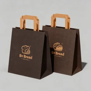 High-Strength Recyclable Kraft Shopping Bag with Handle and Custom Printed Logo