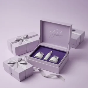 High-end Custom Book-style Drawer Cosmetic Gift Box, Rigid Cardboard Skincare Packaging with Sponge Liner