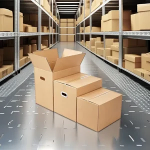 Household Moving Carton Boxes with Regular and Plastic Handle Versions for Shipping and Delivery