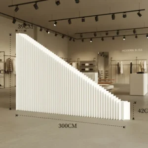 I1259 Inclined Kraft Paper Folding Room Divider Store Office Props