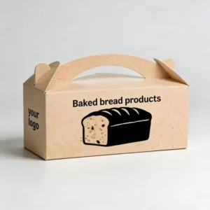 ISO9001 Food Grade Recyclable Paper Bakery Takeaway Box for Toast, Bread, Cake, Desserts, and Biscuits