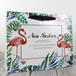 Ins Style Colorful White Card Paper Bags Birthday Gift and Clothing Store Portable Handheld Shopping Bags