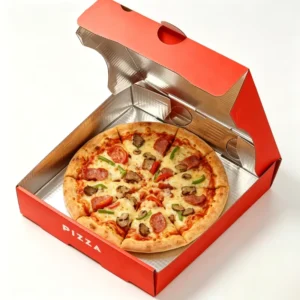 Insulated Aluminium Foil Lined Greaseproof Pizza Box for Takeaway