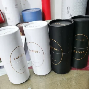 Kraft Coffee Round Candle Paper Tube Packaging Cardboard Round Craft Perfume Cylinder Tea Kraft Paper Tube with Custom Printed