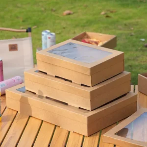 Kraft Corrugated Paper Picnic Grazing Bakery Fruit and Food Folding Box