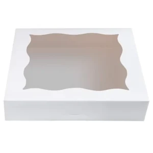 Kraft Ivory Paper Food Box with Window, Disposable and Custom Printed